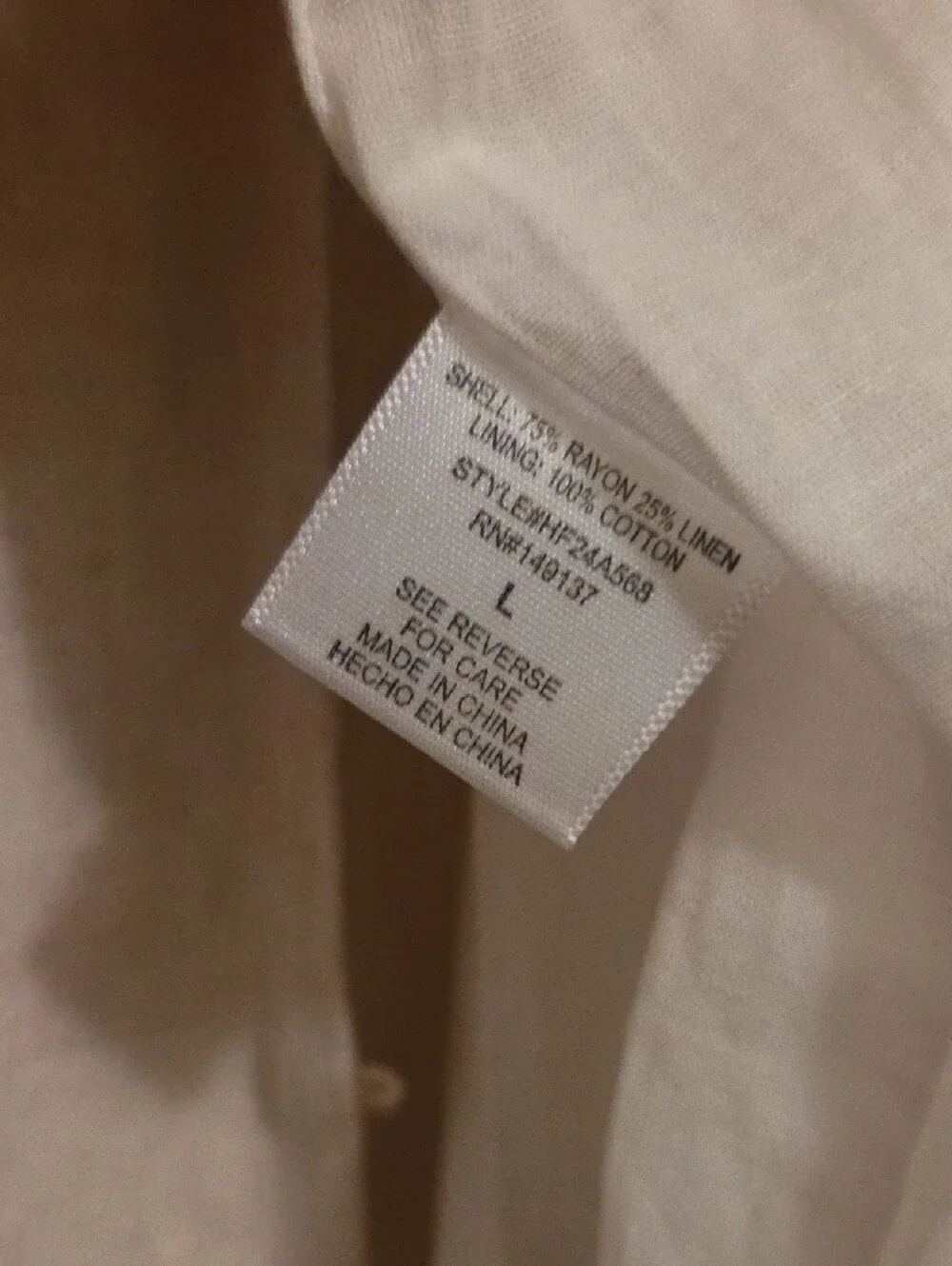 Natural Linen-Blend Button-Front Maxi Dress With 100% Cotton Slip